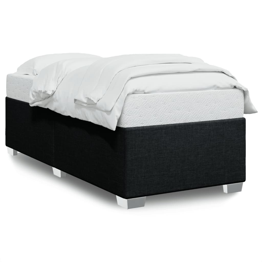 Cadre de lit sans matelas noir 90x190 cm tissu - XIOS