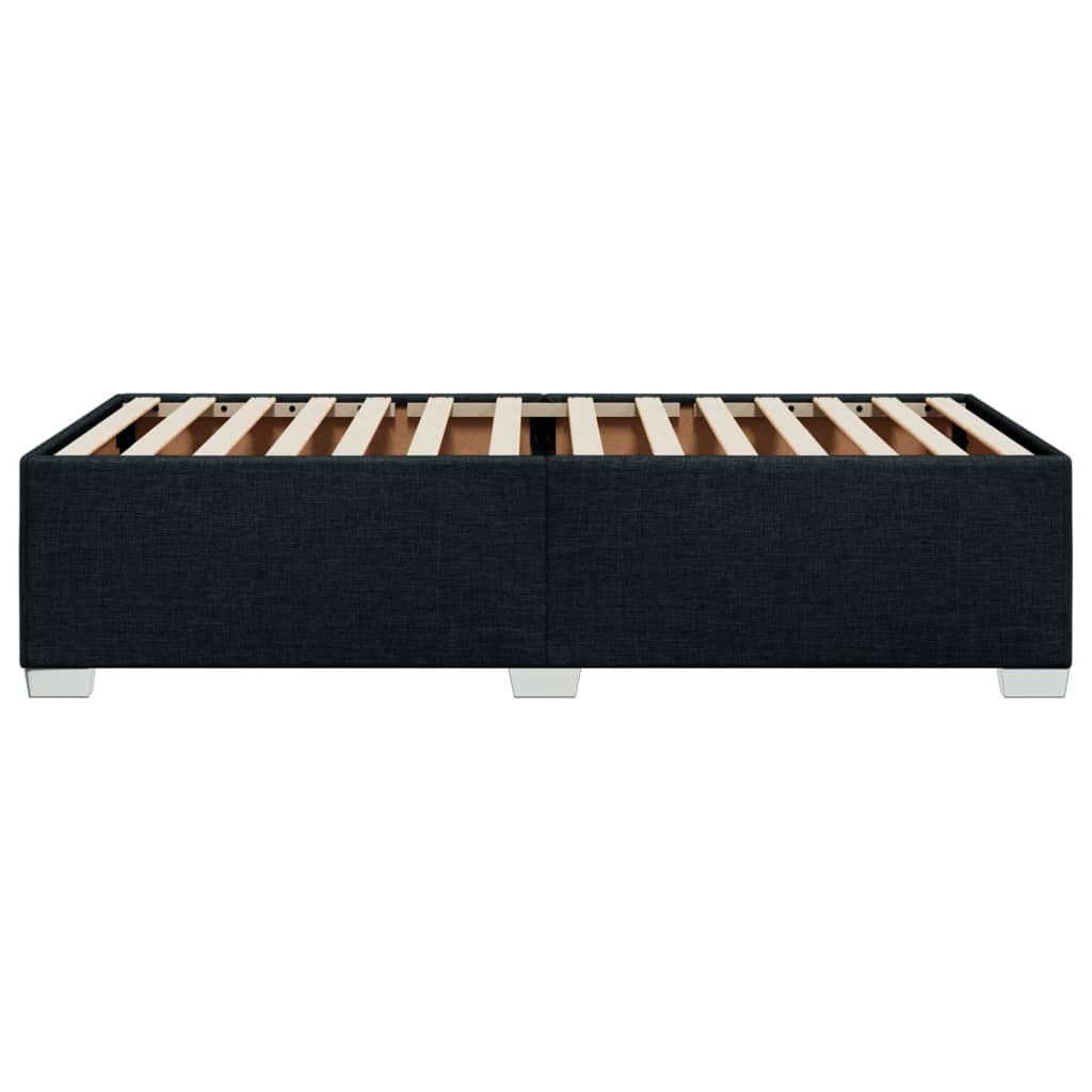 Cadre de lit sans matelas noir 90x190 cm tissu - XIOS