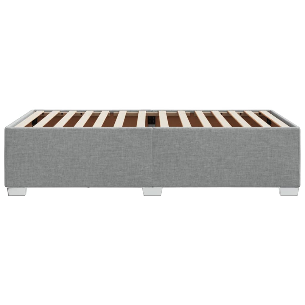 Cadre de lit sans matelas gris clair 90x200 cm tissu - XIOS