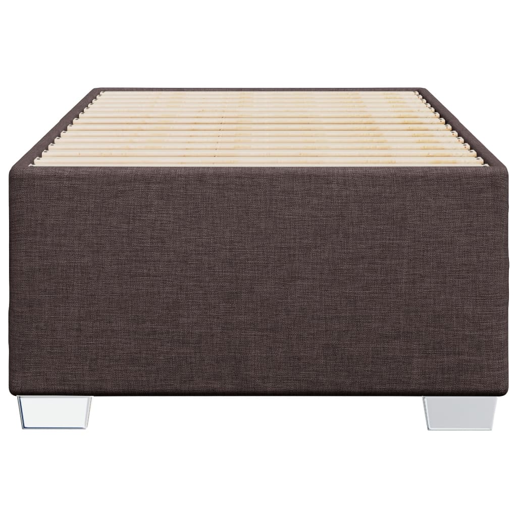 Cadre de lit sans matelas marron foncé 90x200 cm tissu - XIOS