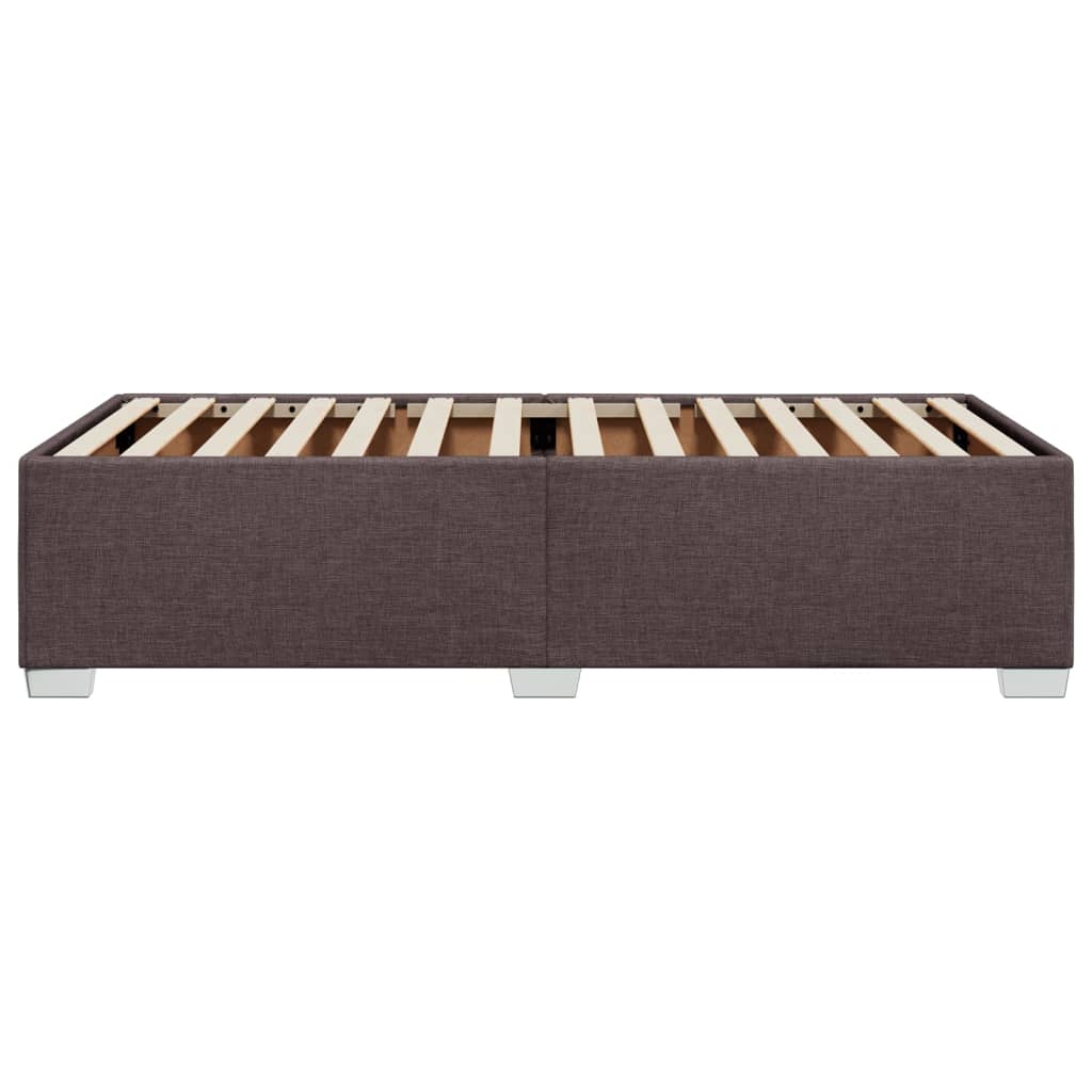 Cadre de lit sans matelas marron foncé 90x200 cm tissu - XIOS