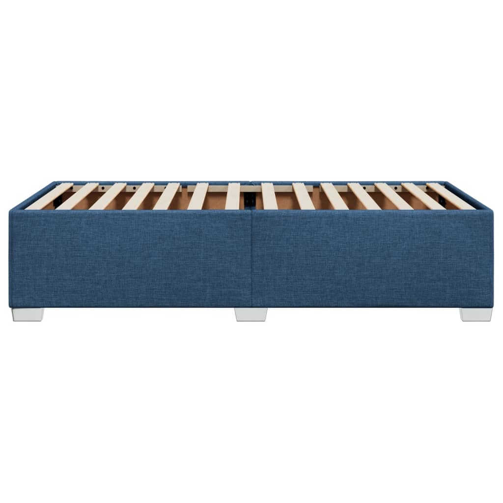 Cadre de lit sans matelas bleu 90x200 cm tissu - XIOS