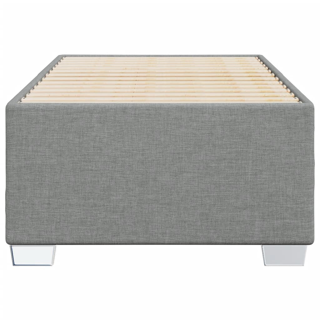 Cadre de lit sans matelas gris clair 100x200 cm tissu - XIOS