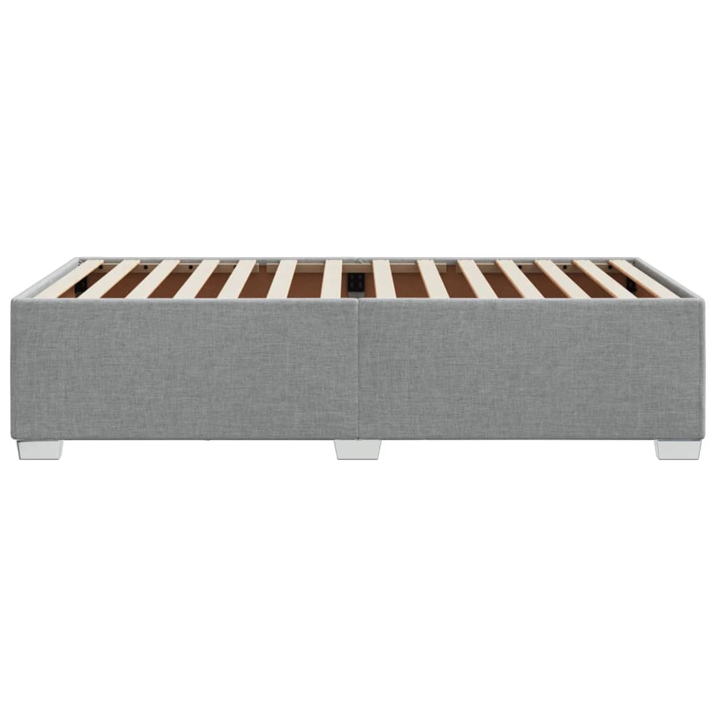 Cadre de lit sans matelas gris clair 100x200 cm tissu - XIOS