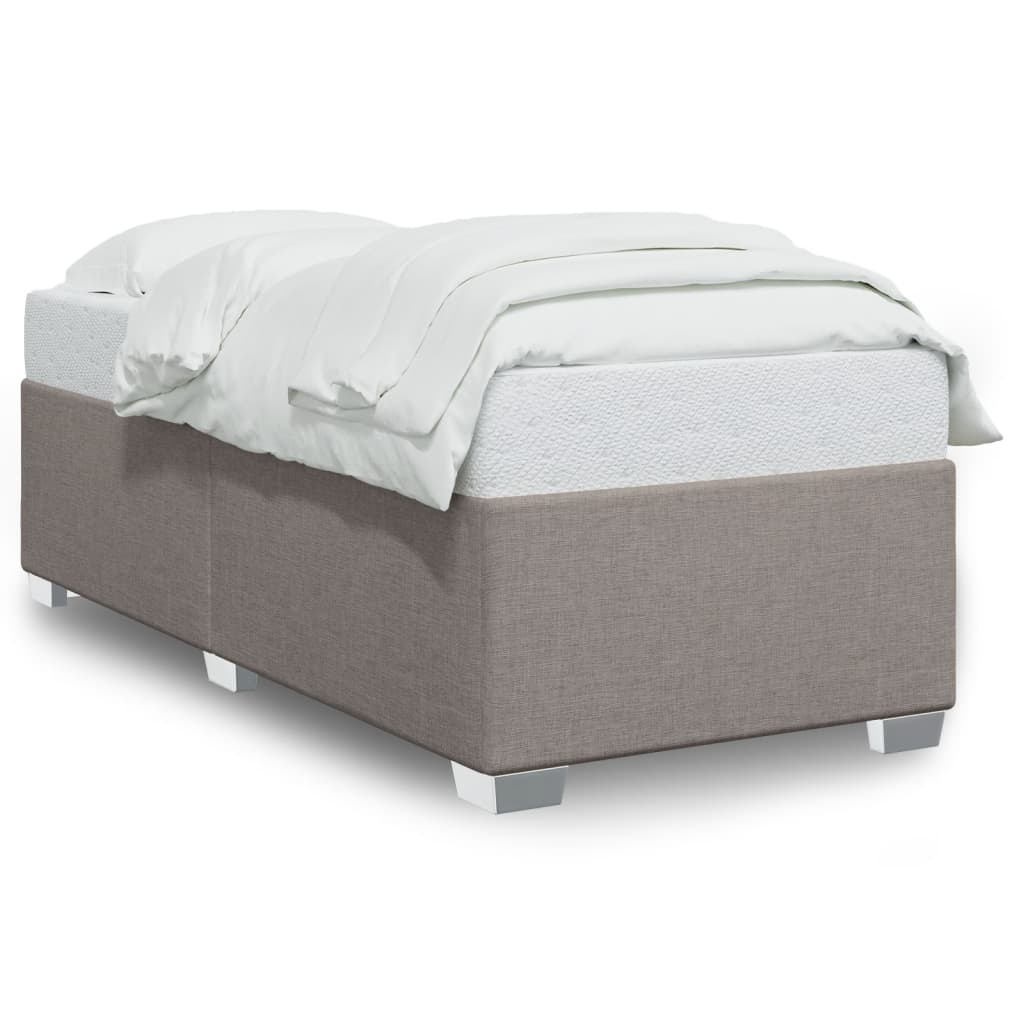 Cadre de lit sans matelas taupe 100x200 cm tissu - XIOS