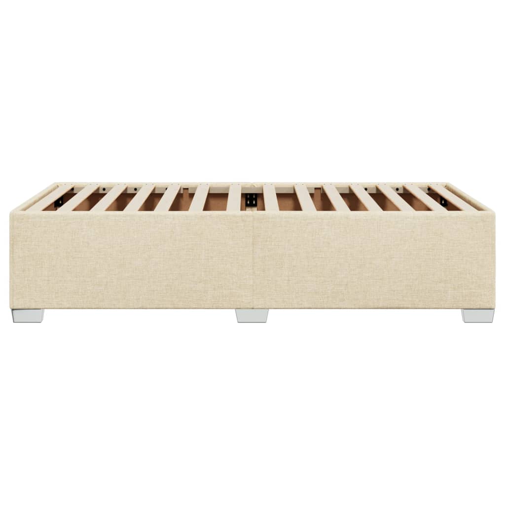 Cadre de lit sans matelas crème 100x200 cm tissu - XIOS