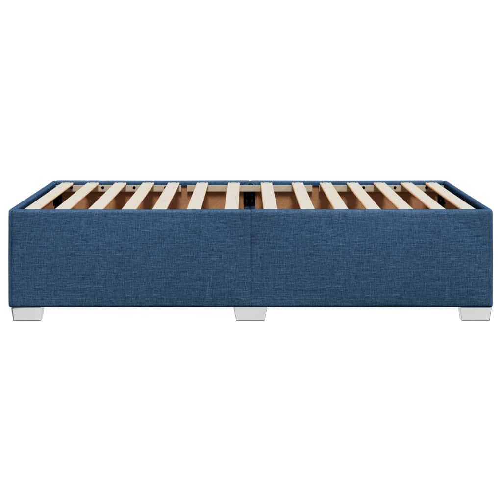Cadre de lit sans matelas bleu 100x200 cm tissu - XIOS