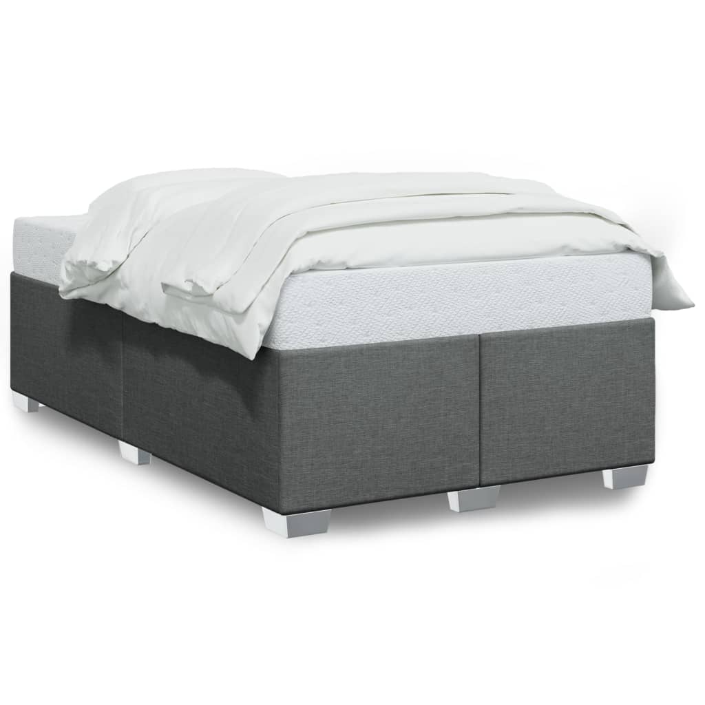 Cadre de lit sans matelas gris foncé 120x190 cm tissu - XIOS