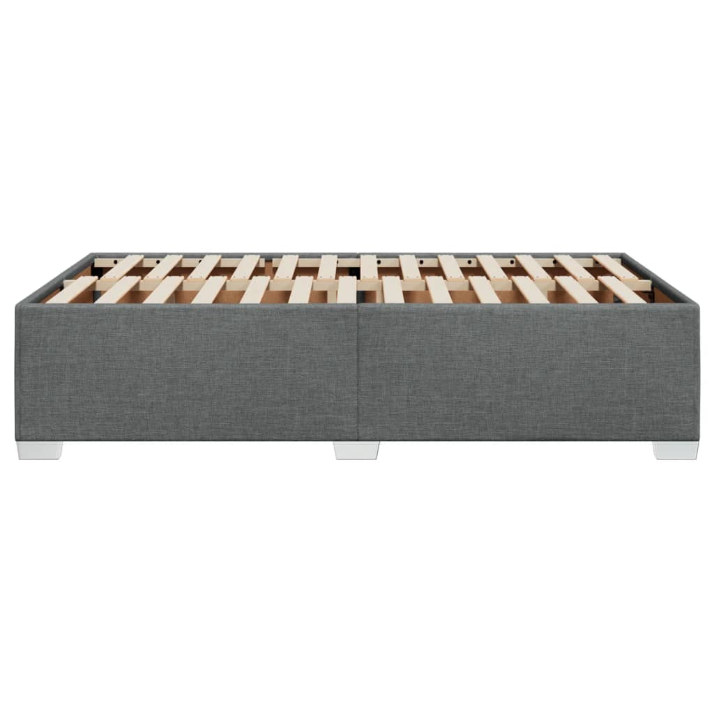 Cadre de lit sans matelas gris foncé 120x190 cm tissu - XIOS