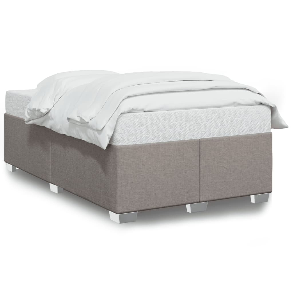Cadre de lit sans matelas taupe 120x190 cm tissu - XIOS