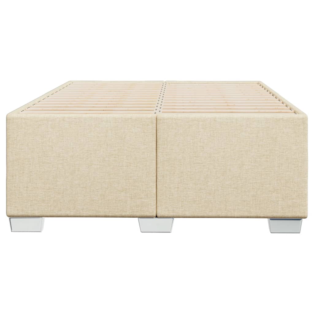 Cadre de lit sans matelas crème 120x190 cm tissu - XIOS