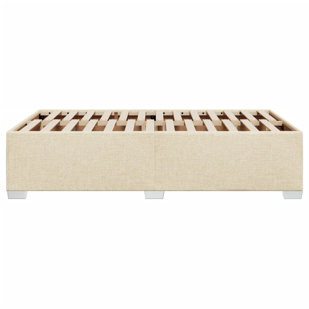 Cadre de lit sans matelas crème 120x190 cm tissu - XIOS