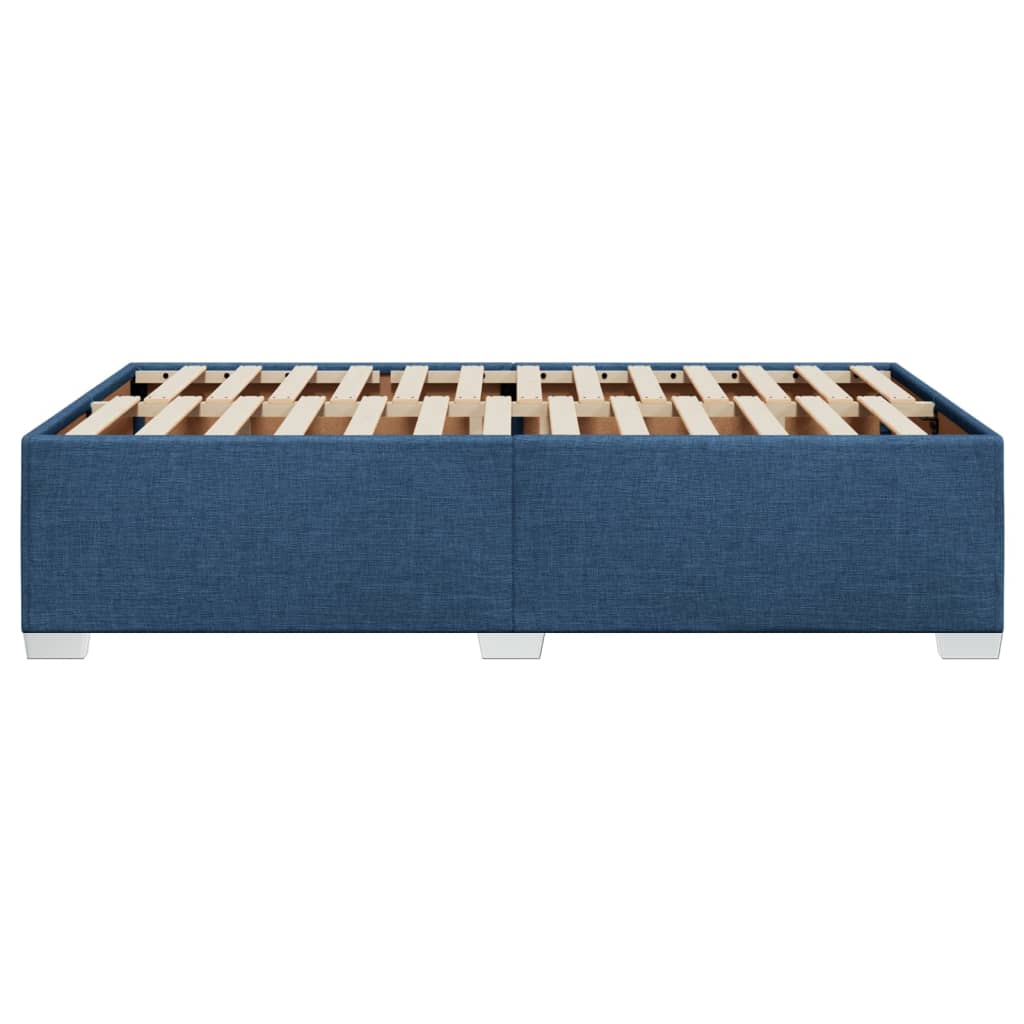 Cadre de lit sans matelas bleu 120x190 cm tissu - XIOS