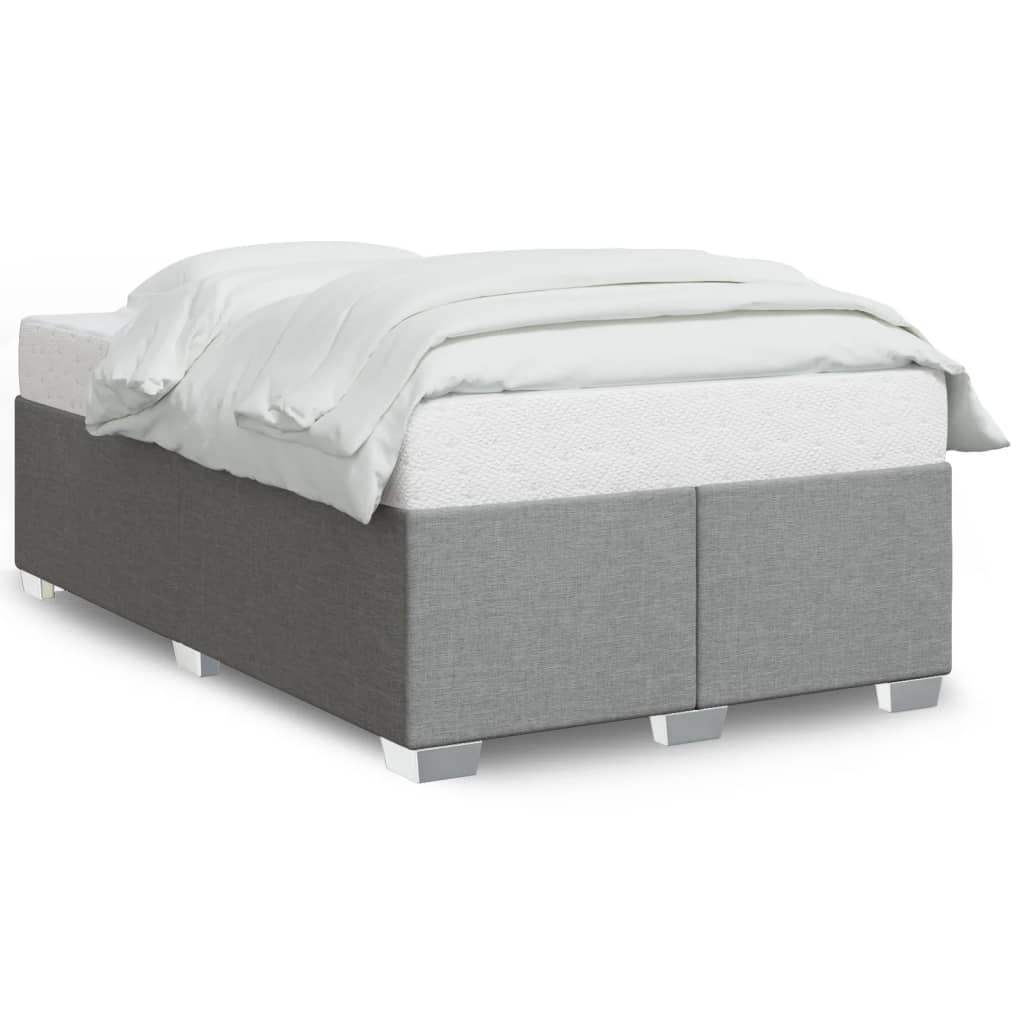 Cadre de lit sans matelas gris clair 120x200 cm tissu - XIOS