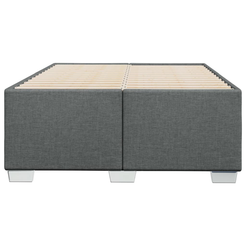 Cadre de lit sans matelas gris foncé 120x200 cm tissu - XIOS