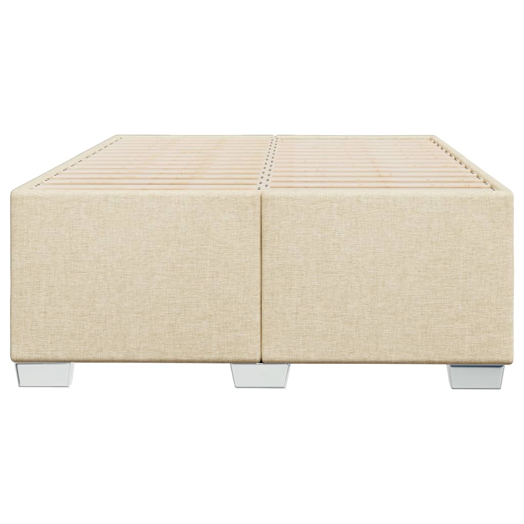 Cadre de lit sans matelas crème 120x200 cm tissu - XIOS
