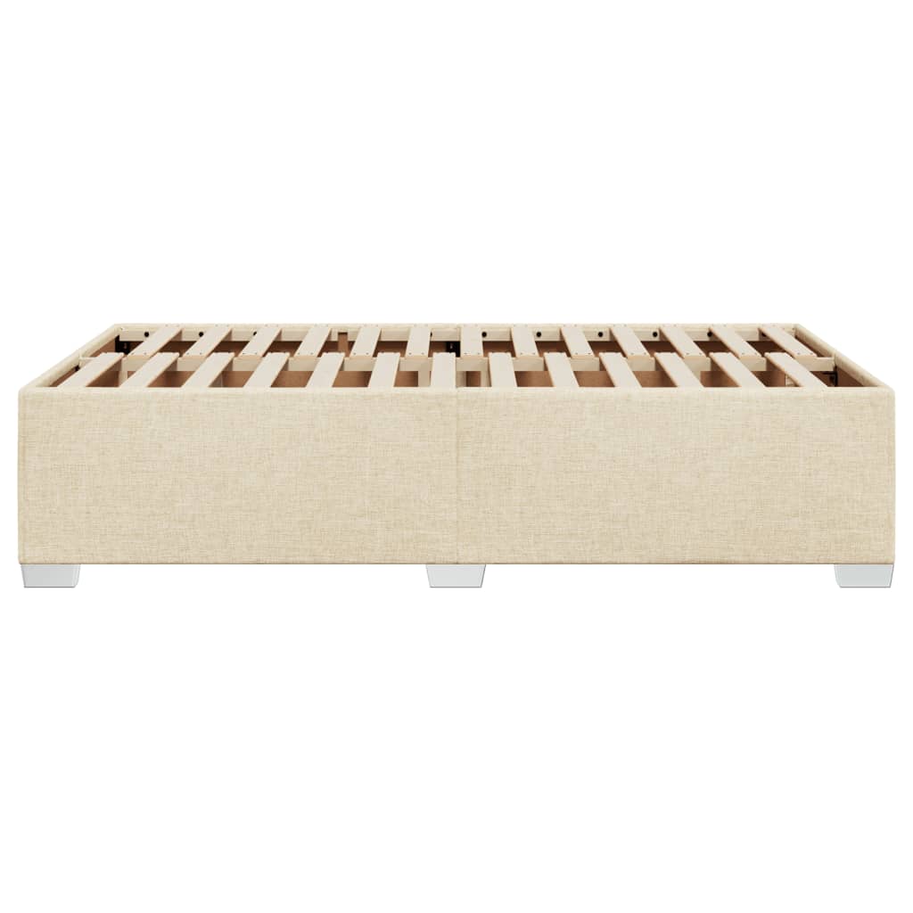 Cadre de lit sans matelas crème 120x200 cm tissu - XIOS