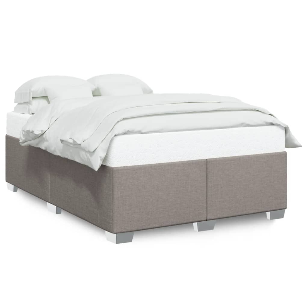 Cadre de lit sans matelas taupe 140x190 cm tissu - XIOS