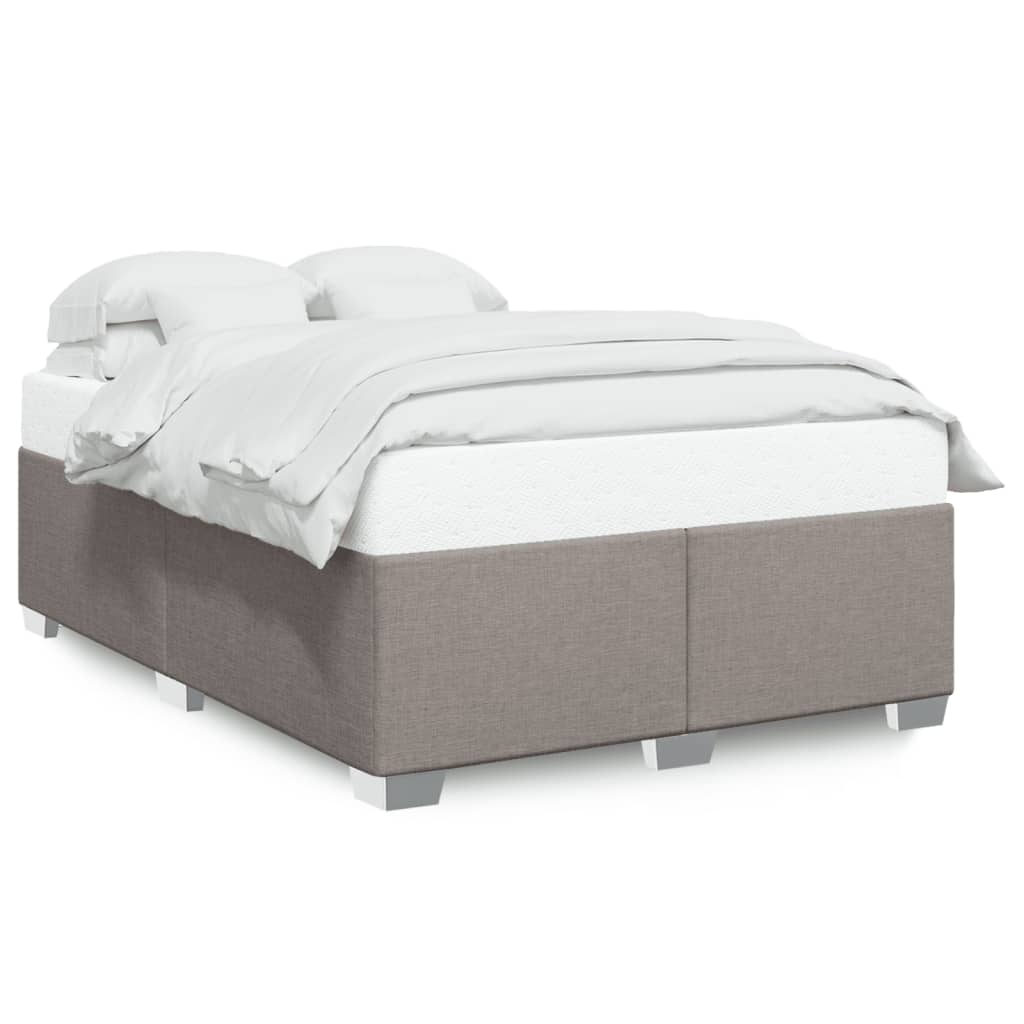 Cadre de lit sans matelas taupe 140x200 cm tissu - XIOS