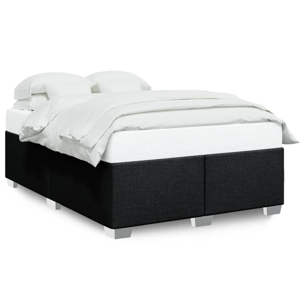 Cadre de lit sans matelas noir 160x200 cm tissu - XIOS