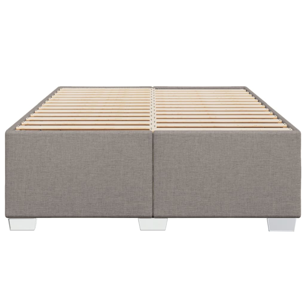 Cadre de lit sans matelas taupe 160x200 cm tissu - XIOS