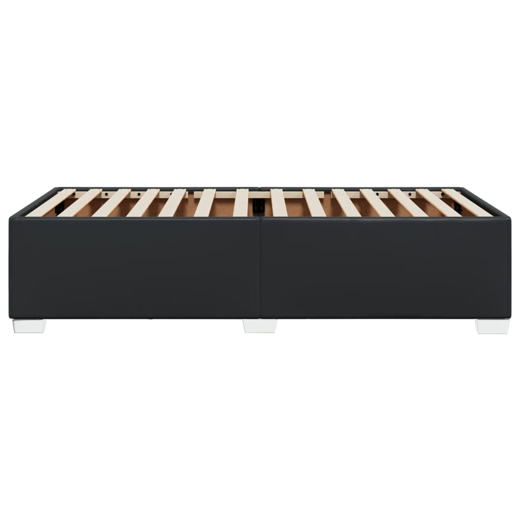 Cadre de lit sans matelas noir 80x200 cm similicuir