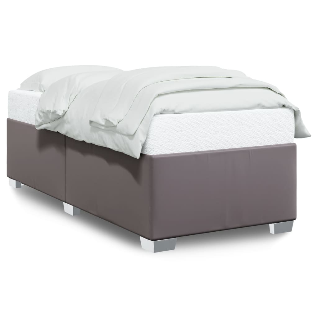 Cadre de lit sans matelas gris 80x200 cm similicuir - XIOS