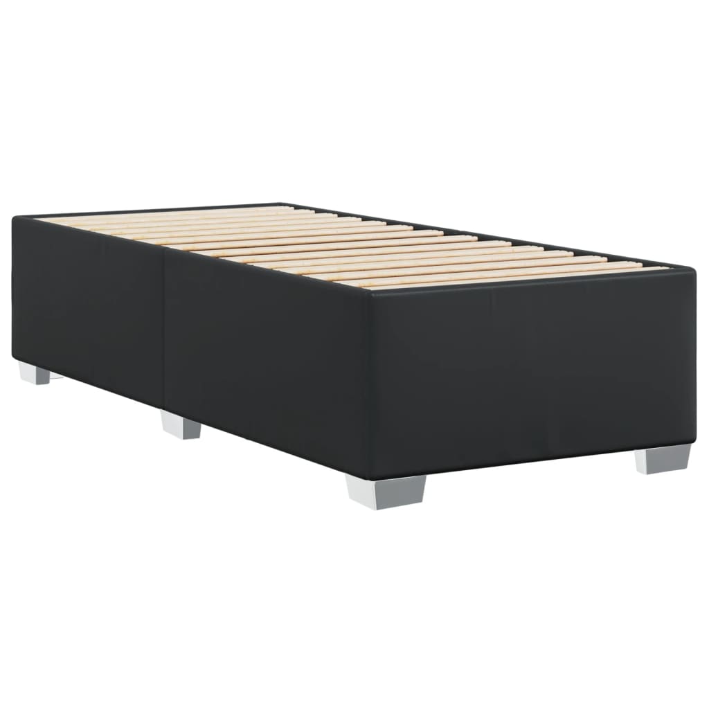 Cadre de lit sans matelas noir 90x190 cm similicuir - XIOS