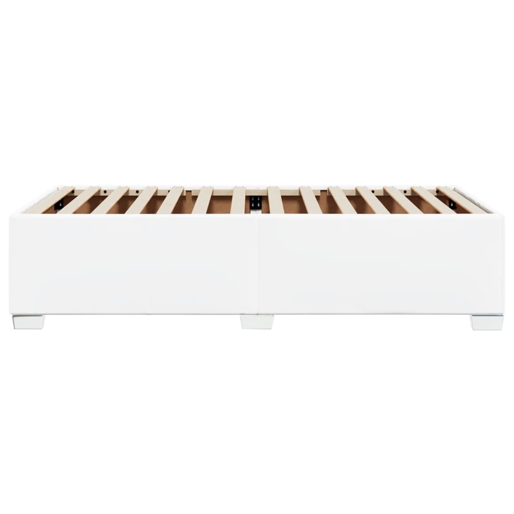Cadre de lit sans matelas blanc 90x190 cm similicuir - XIOS