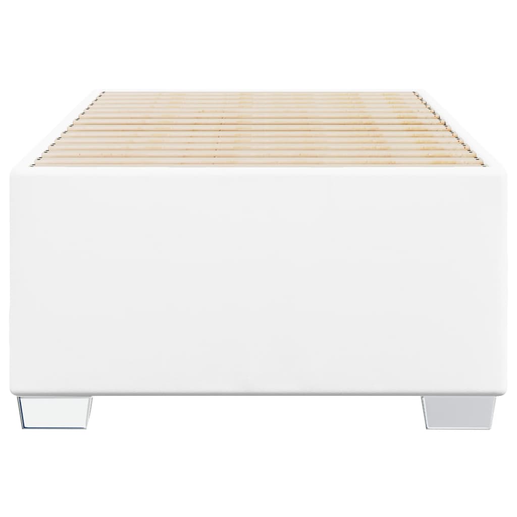 Cadre de lit sans matelas blanc 100x200 cm similicuir - XIOS