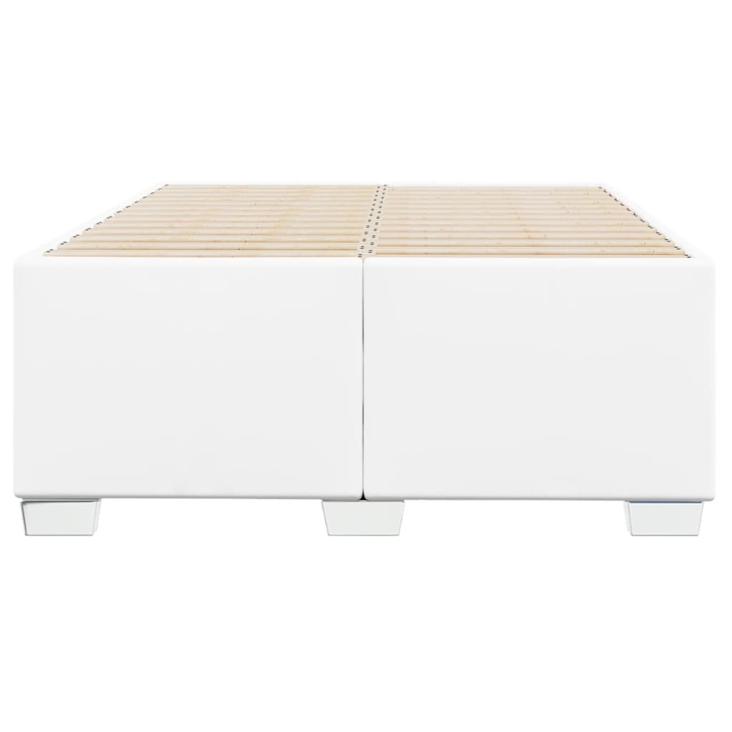 Cadre de lit sans matelas blanc 120x190 cm similicuir - XIOS