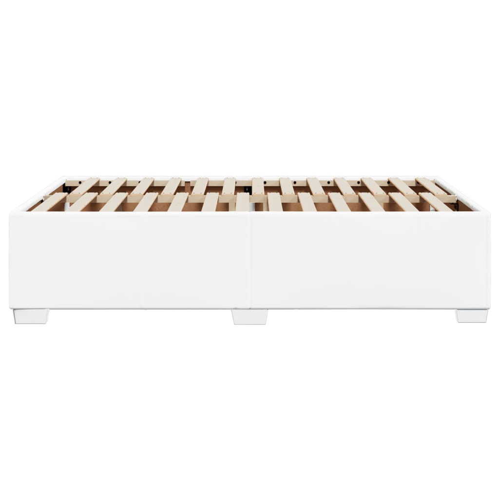 Cadre de lit sans matelas blanc 120x190 cm similicuir - XIOS