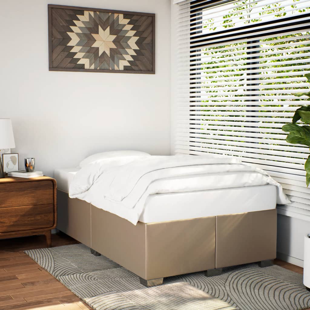 Cadre de lit sans matelas cappuccino 120x190 cm similicuir - XIOS