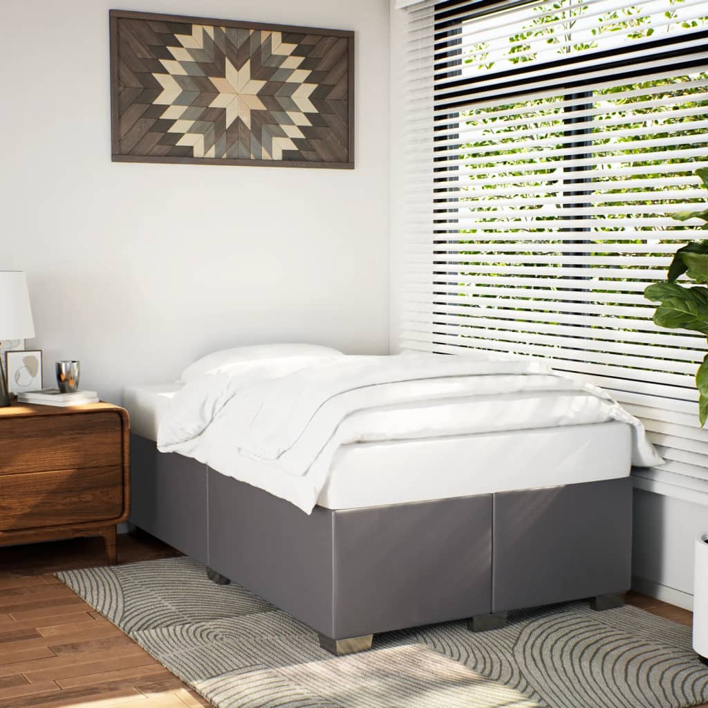 Cadre de lit sans matelas gris 120x200 cm similicuir - XIOS
