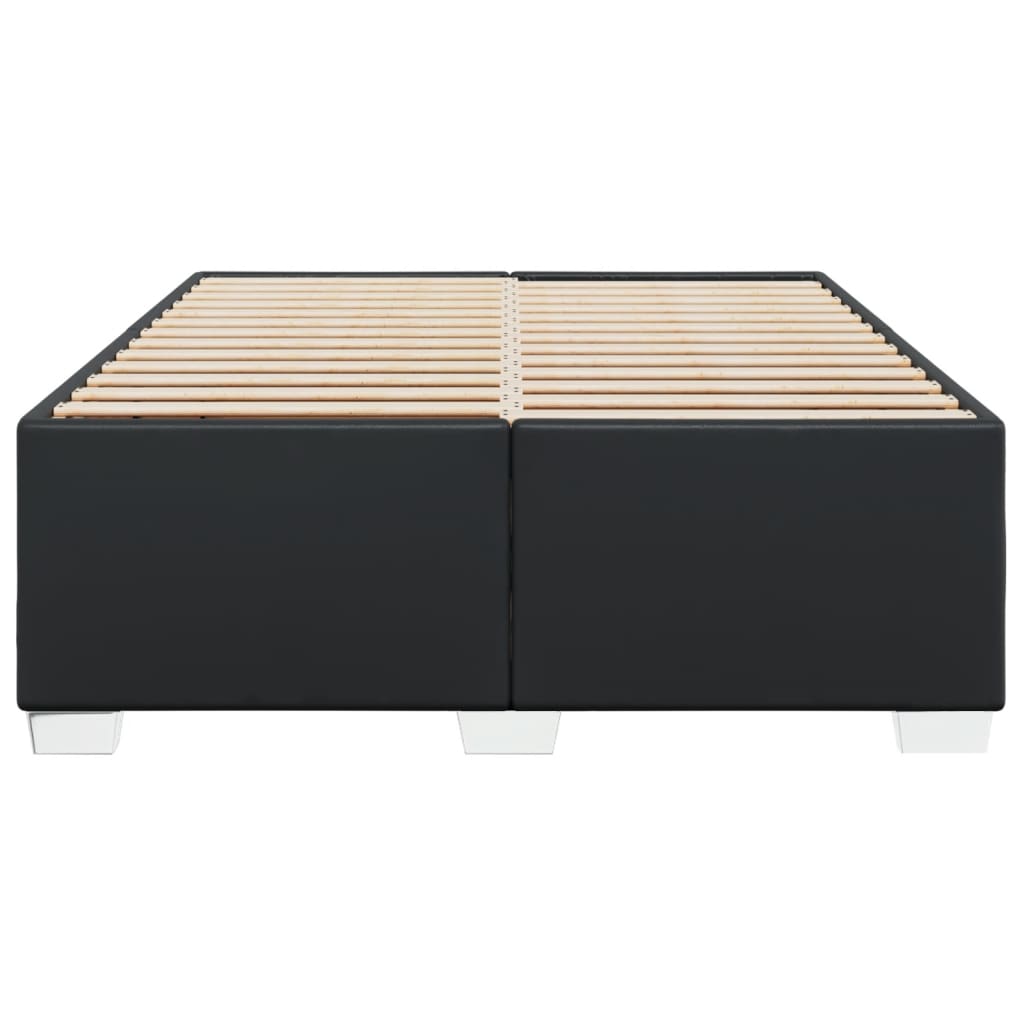 Cadre de lit sans matelas noir 140x190 cm similicuir - XIOS