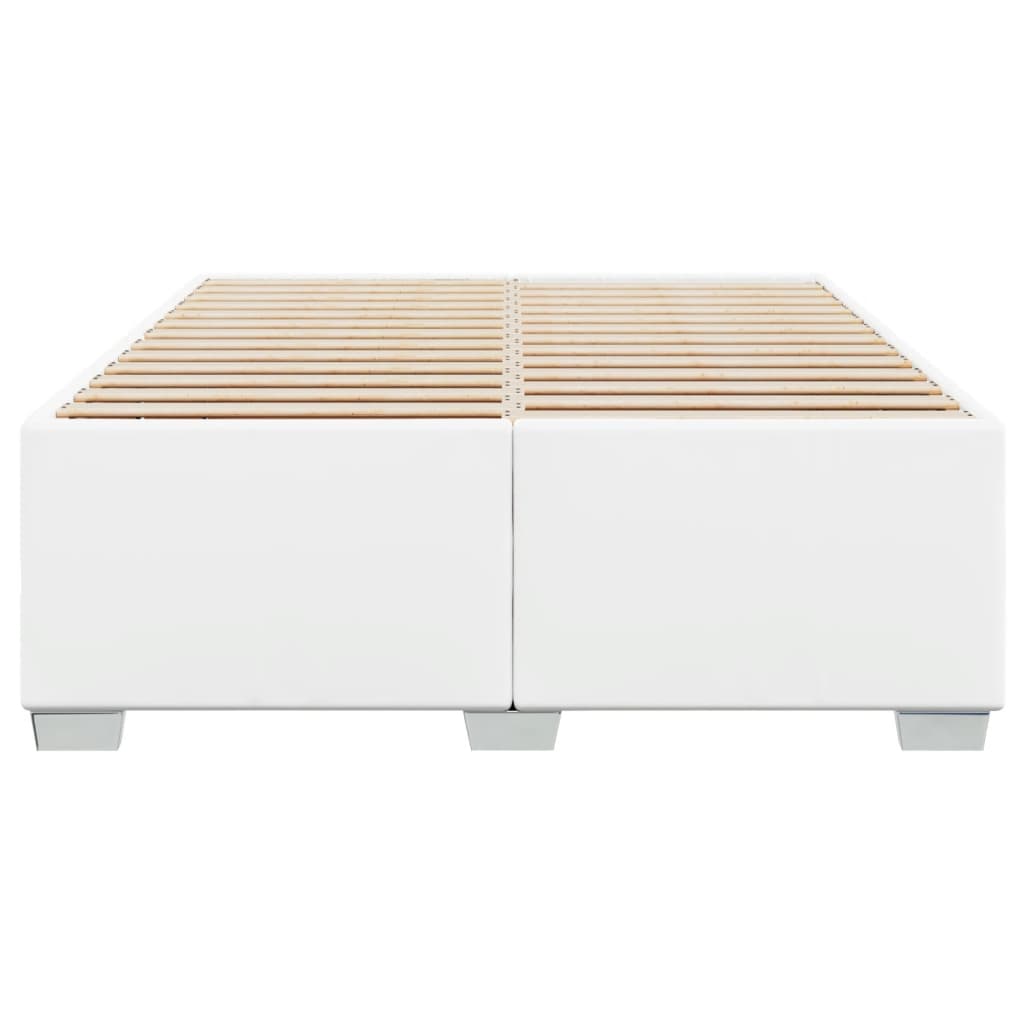 Cadre de lit sans matelas blanc 140x190 cm similicuir - XIOS