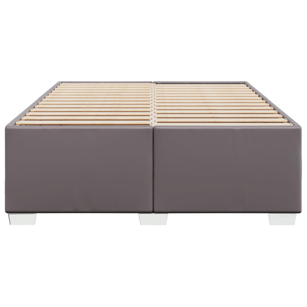 Cadre de lit sans matelas gris 140x190 cm similicuir - XIOS