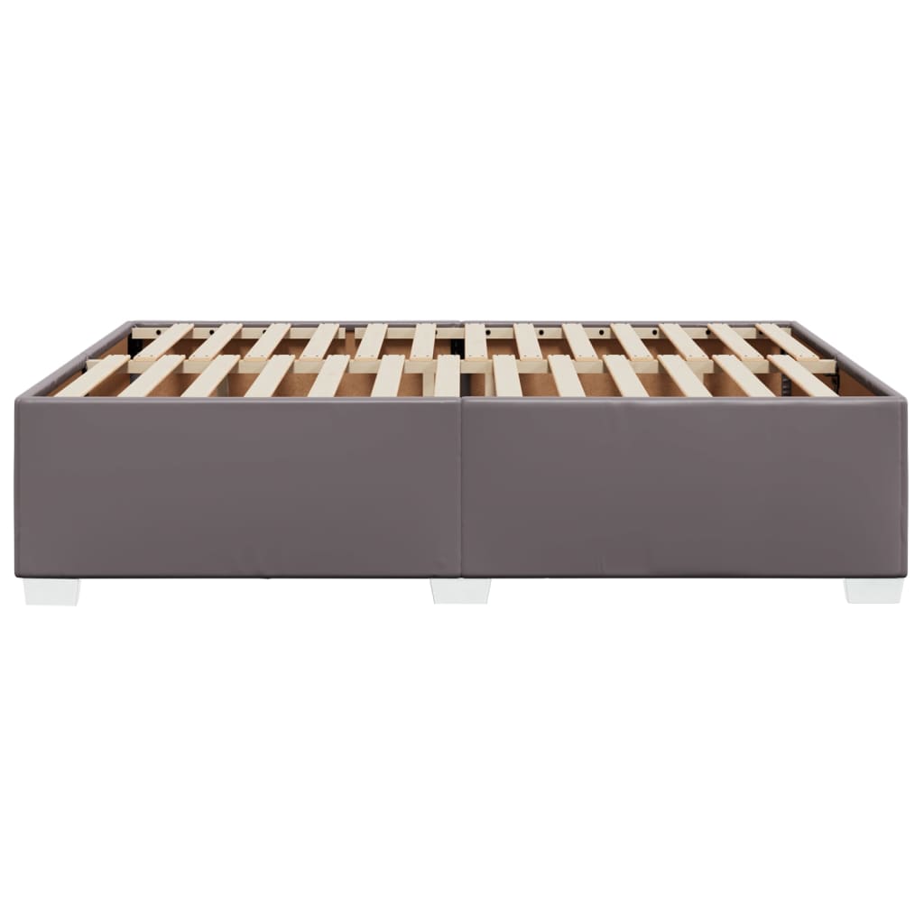 Cadre de lit sans matelas gris 140x190 cm similicuir - XIOS