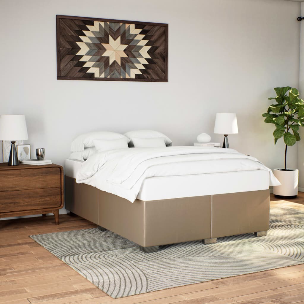 Cadre de lit sans matelas cappuccino 140x190 cm similicuir - XIOS