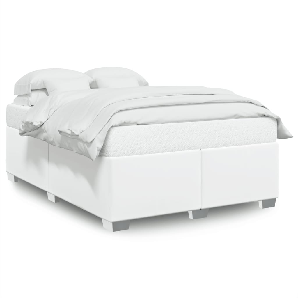 Cadre de lit sans matelas blanc 140x200 cm similicuir - XIOS