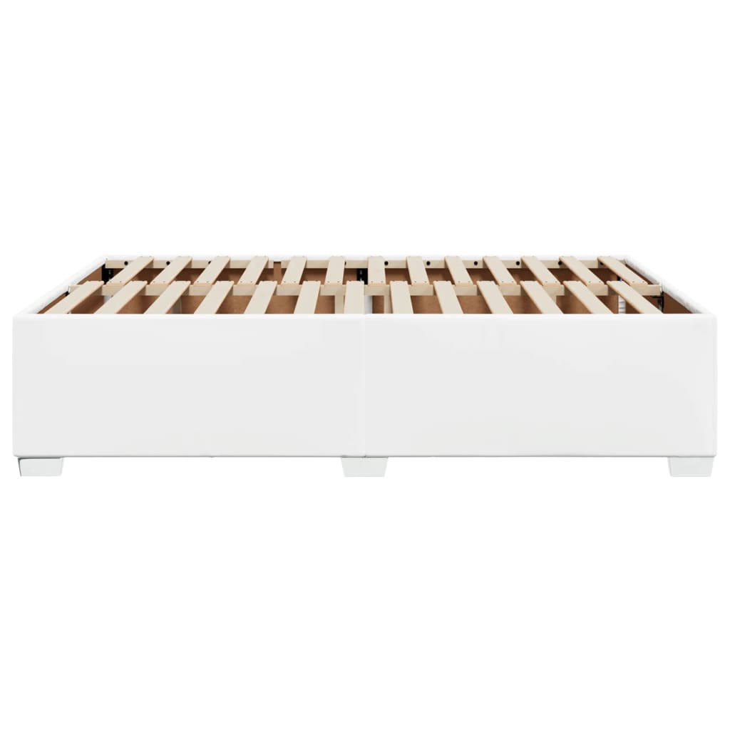 Cadre de lit sans matelas blanc 140x200 cm similicuir - XIOS