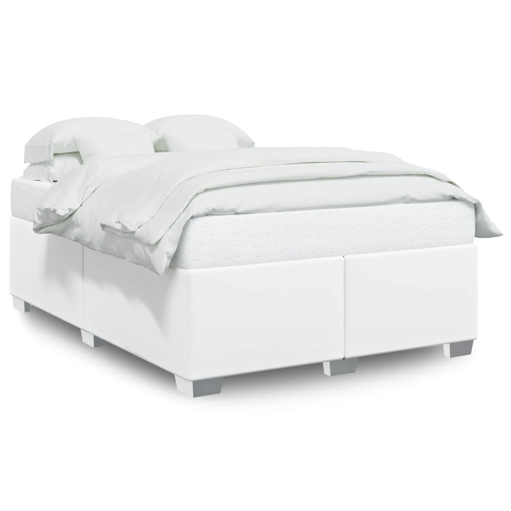 Cadre de lit sans matelas blanc 160x200 cm similicuir - XIOS