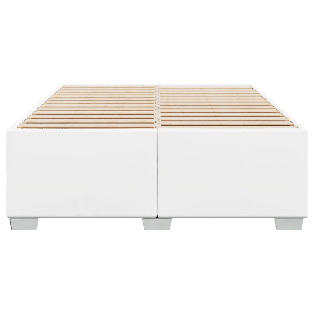 Cadre de lit sans matelas blanc 160x200 cm similicuir - XIOS
