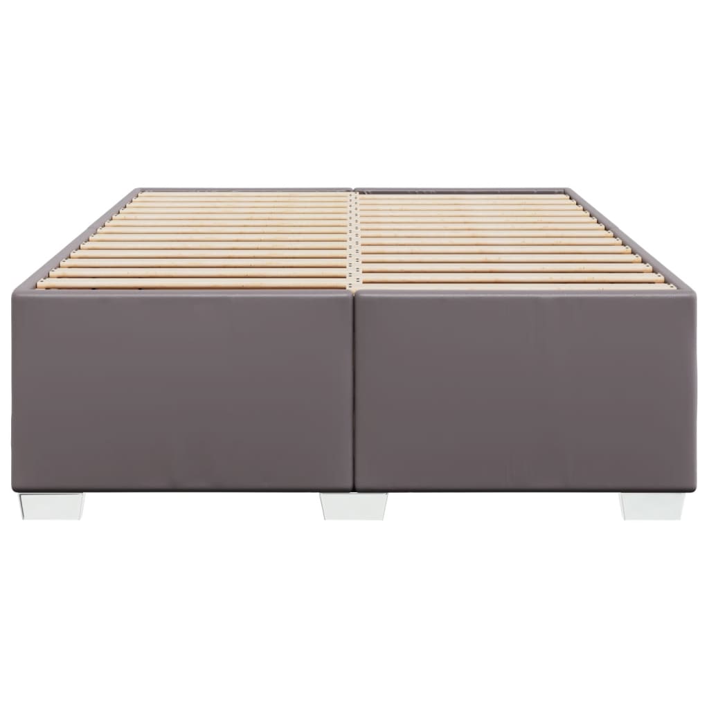 Cadre de lit sans matelas gris 160x200 cm similicuir - XIOS