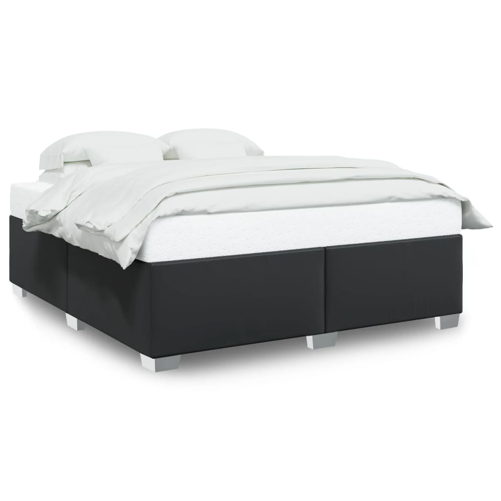 Cadre de lit sans matelas noir 200x200 cm similicuir - XIOS
