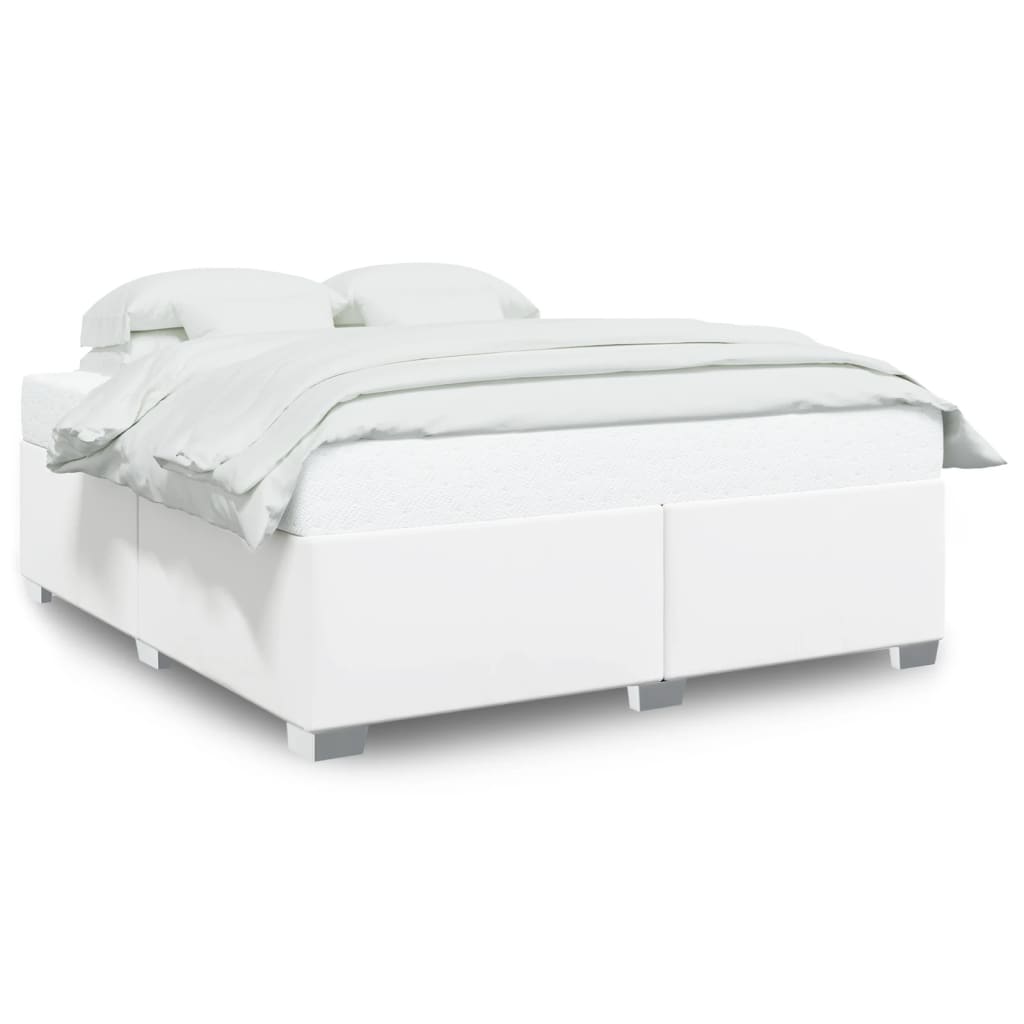 Cadre de lit sans matelas blanc 200x200 cm similicuir - XIOS