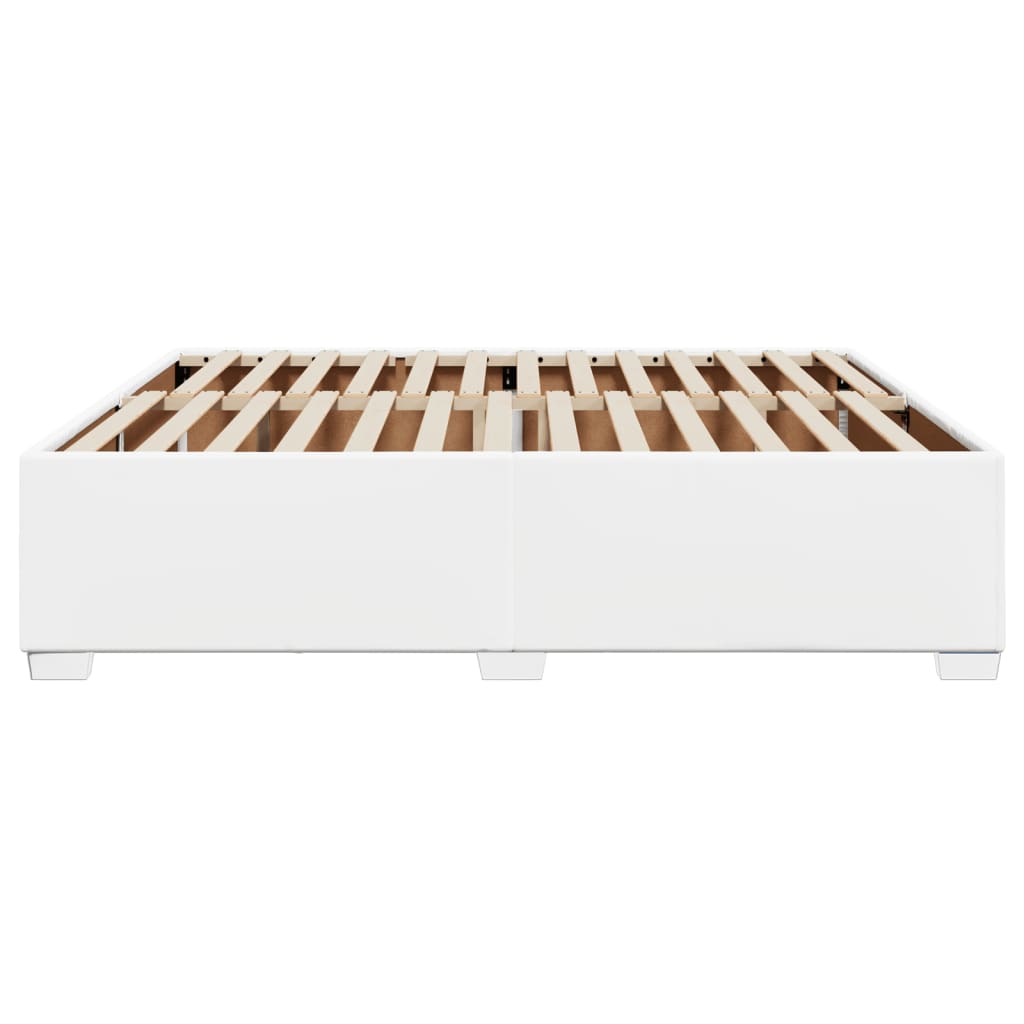 Cadre de lit sans matelas blanc 200x200 cm similicuir - XIOS