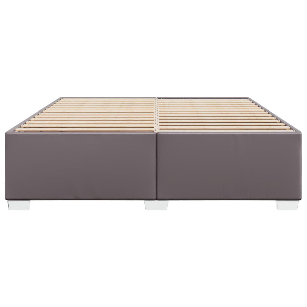 Cadre de lit sans matelas gris 200x200 cm similicuir - XIOS