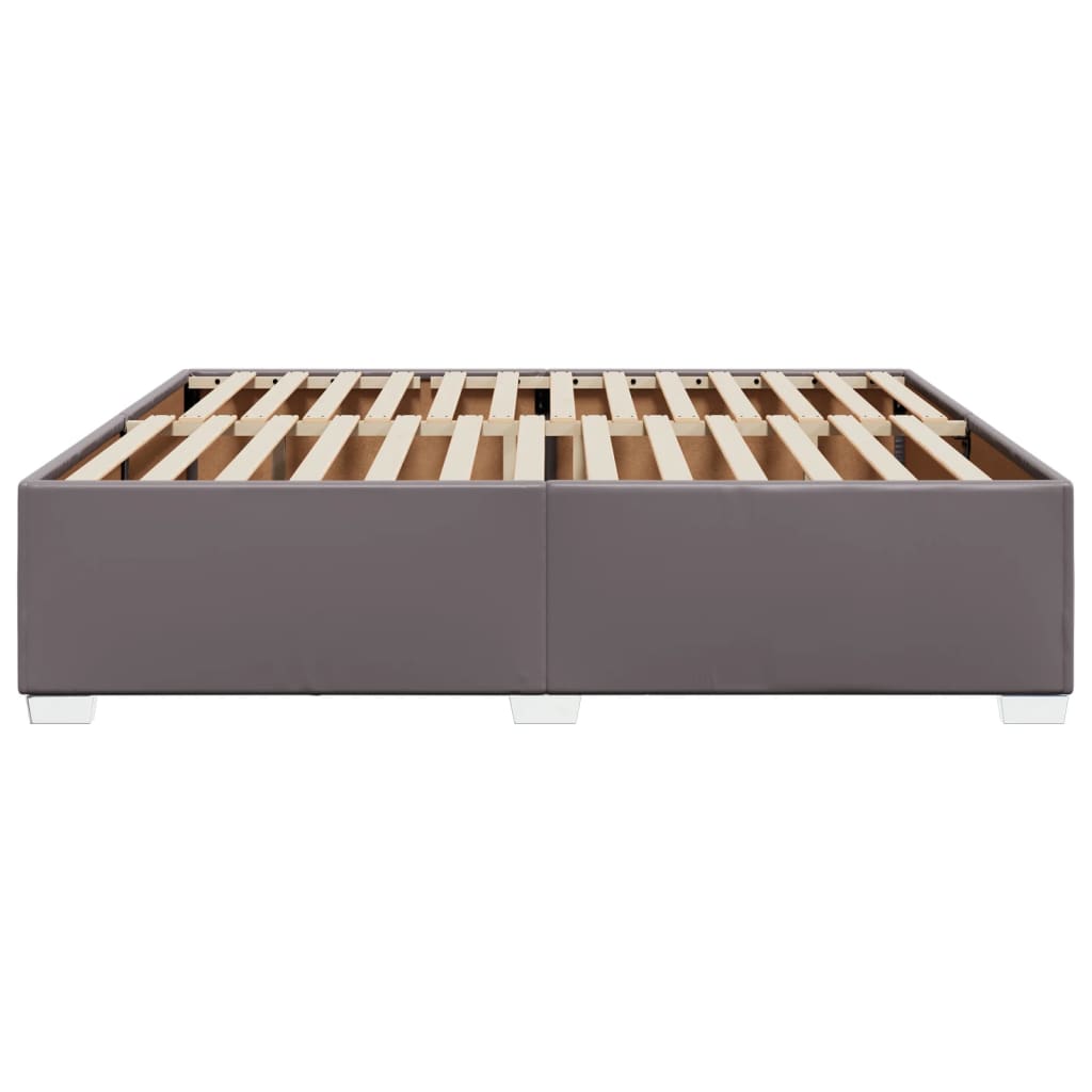 Cadre de lit sans matelas gris 200x200 cm similicuir - XIOS