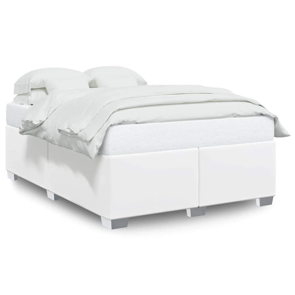 Cadre de lit sans matelas blanc similicuir - XIOS